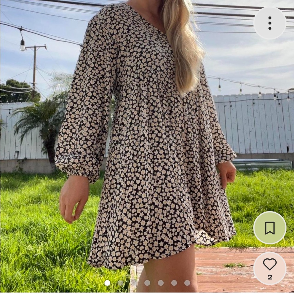 Billabong Long Sleeve Babydoll Daisy Dress